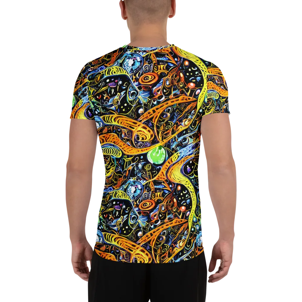 Blacklight Odyssey on Men's Athletic T-Shirt — Back