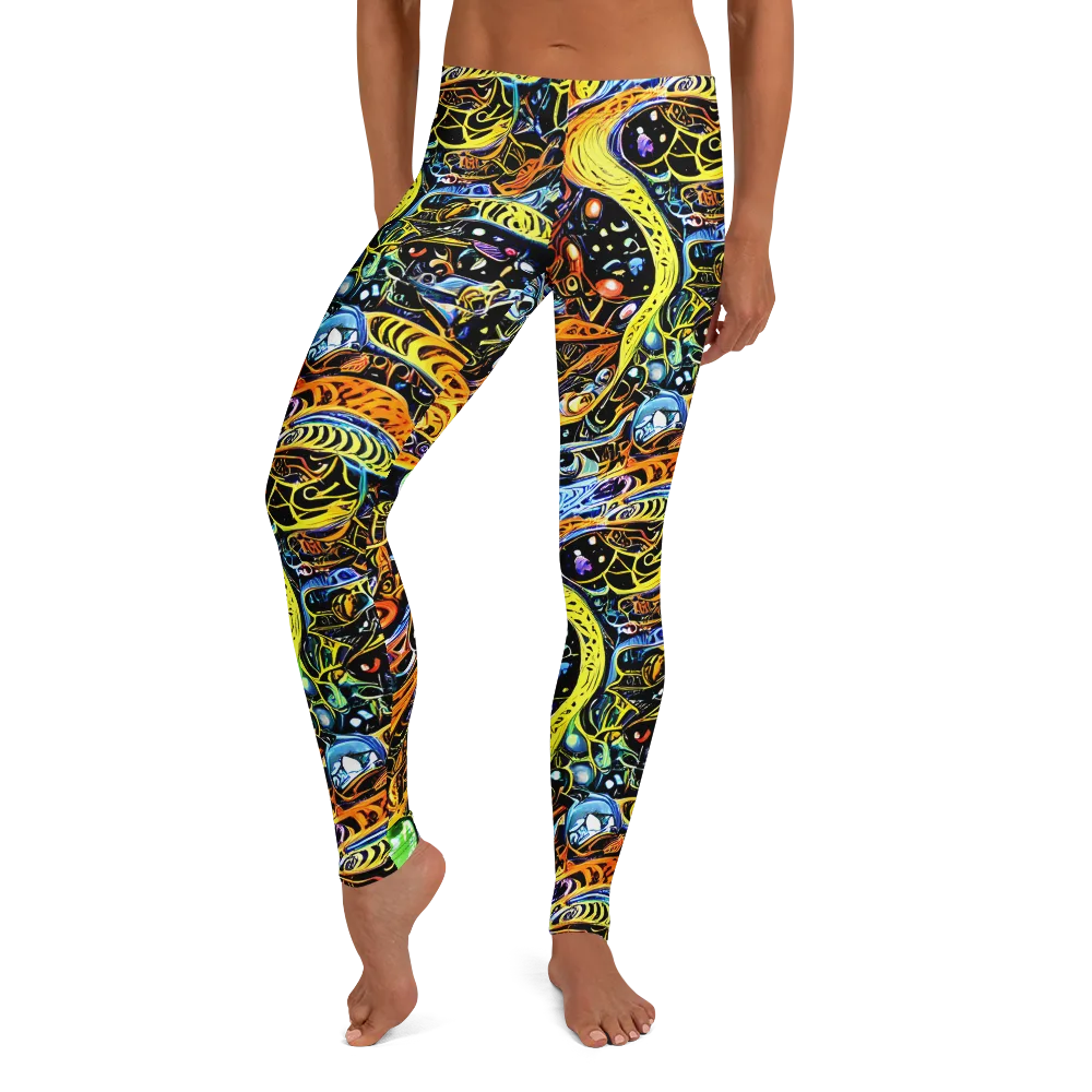Blacklight Odyssey on Leggings — Front