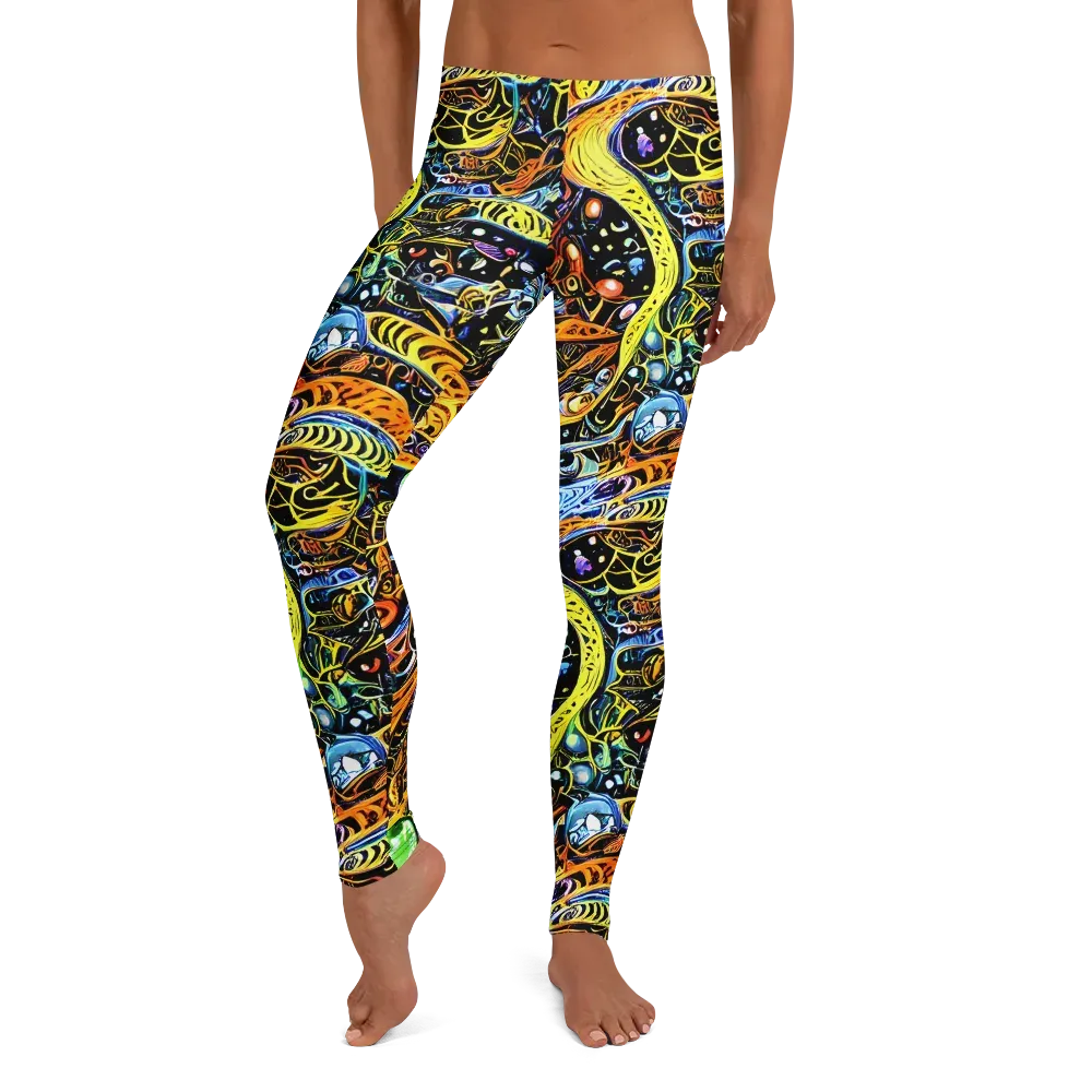 Blacklight Odyssey on Leggings — Front