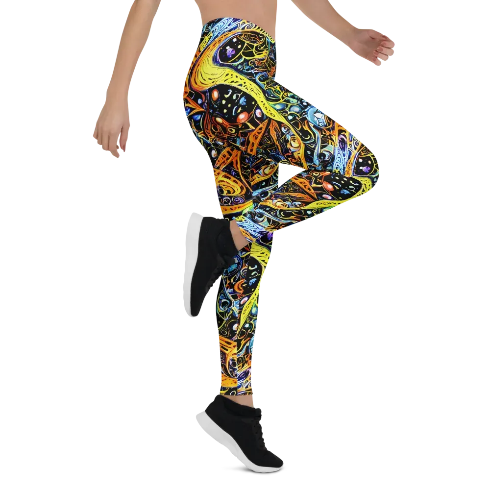 Blacklight Odyssey on Leggings — Right