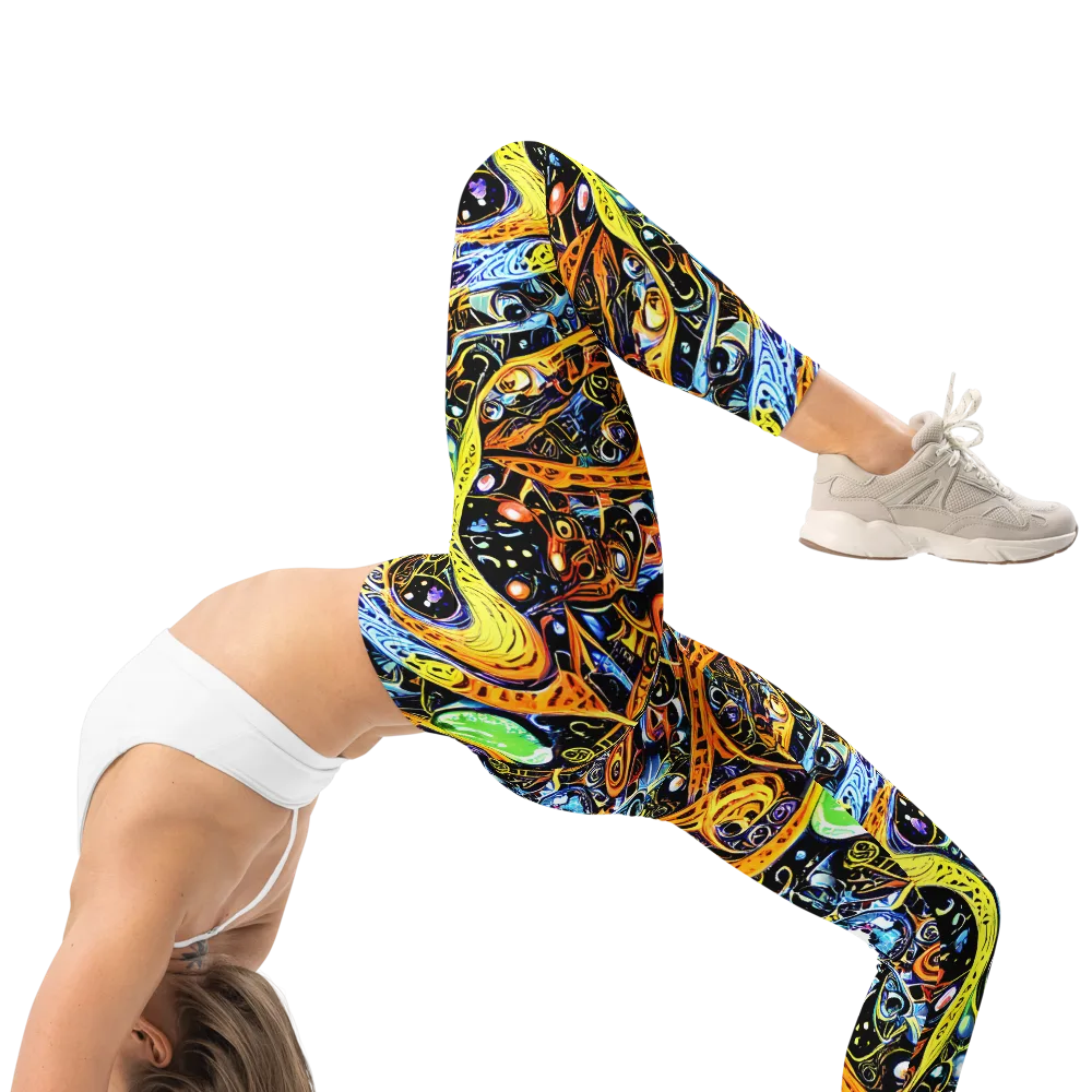 Blacklight Odyssey on Leggings — Right