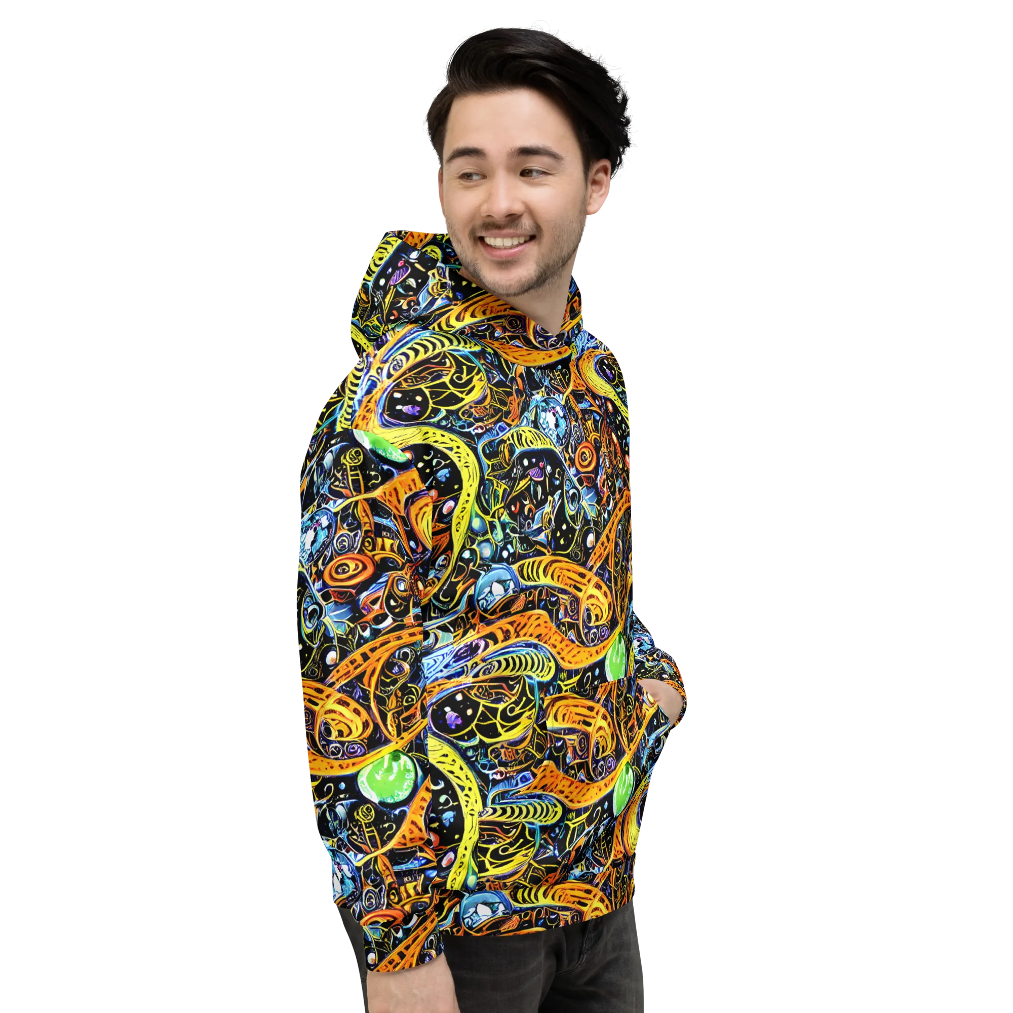 Blacklight Odyssey on Hoodie — Right