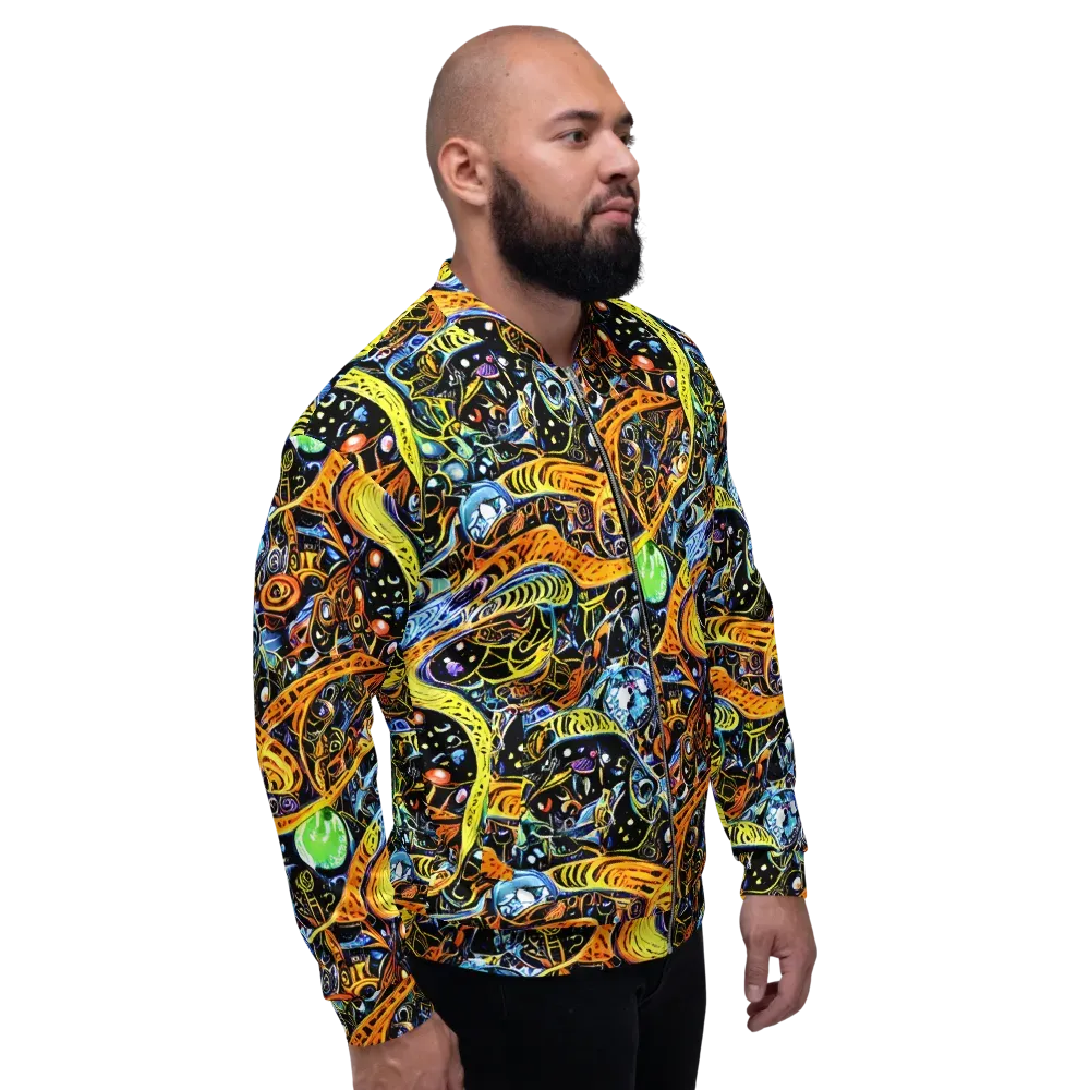 Blacklight Odyssey on Bomber Jacket — Right