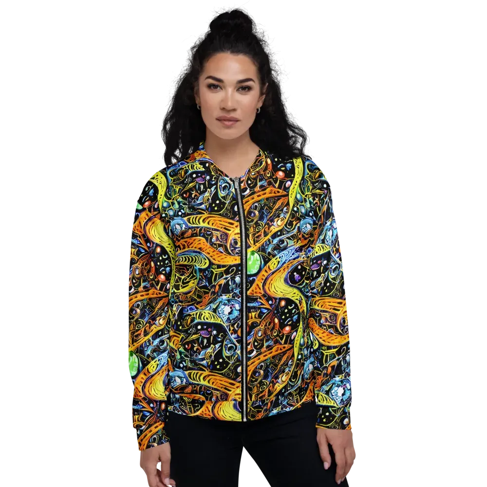 Blacklight Odyssey on Bomber Jacket — Front