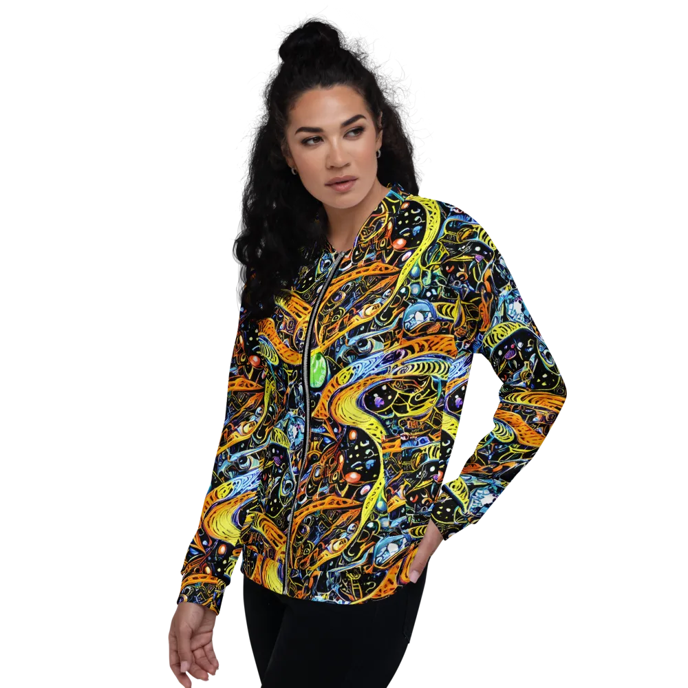 Blacklight Odyssey on Bomber Jacket — Left