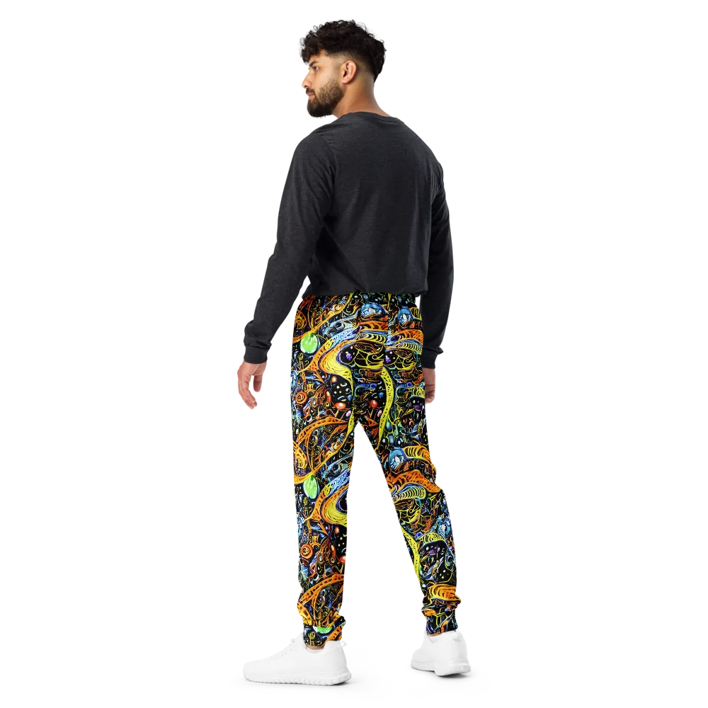 Blacklight Odyssey on Men's Joggers — Back