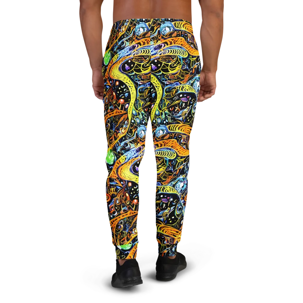 Blacklight Odyssey on Men's Joggers — Back