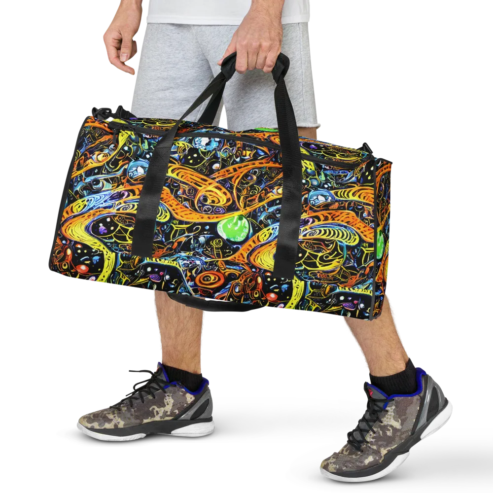 Blacklight Odyssey on Duffle Bag — Front