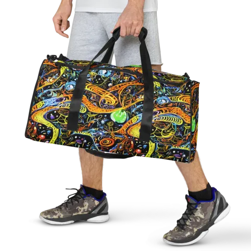 Blacklight Odyssey on a Duffle Bag