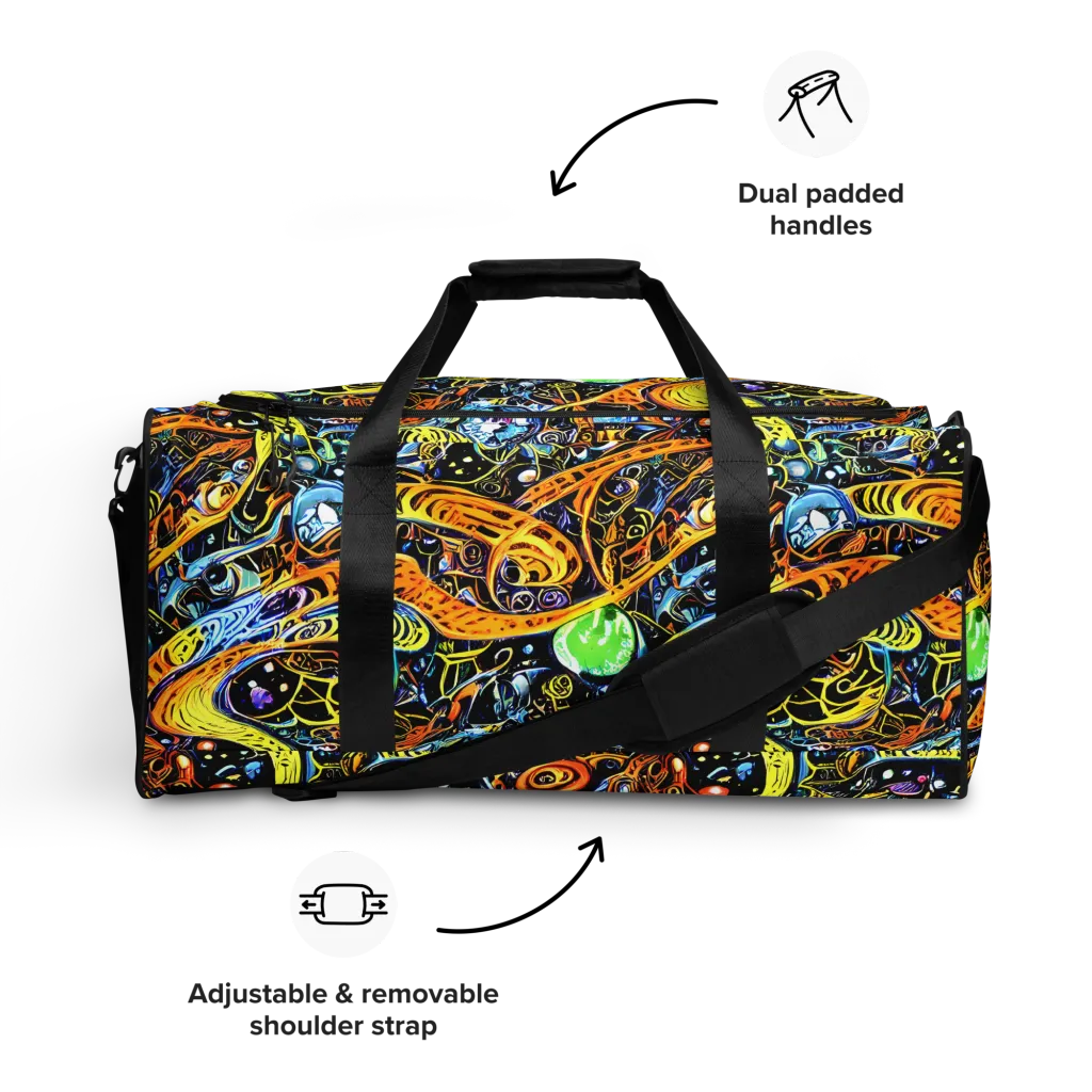 Blacklight Odyssey on Duffle Bag — Front