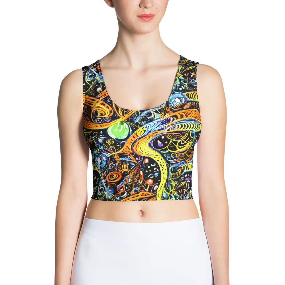 Blacklight Odyssey on Crop Top — Front