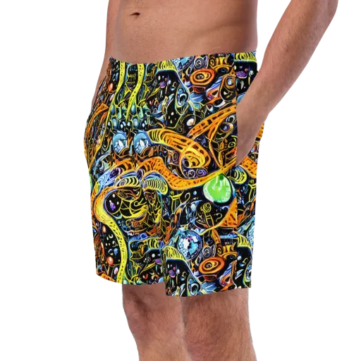 Blacklight Odyssey on a Swim Trunks