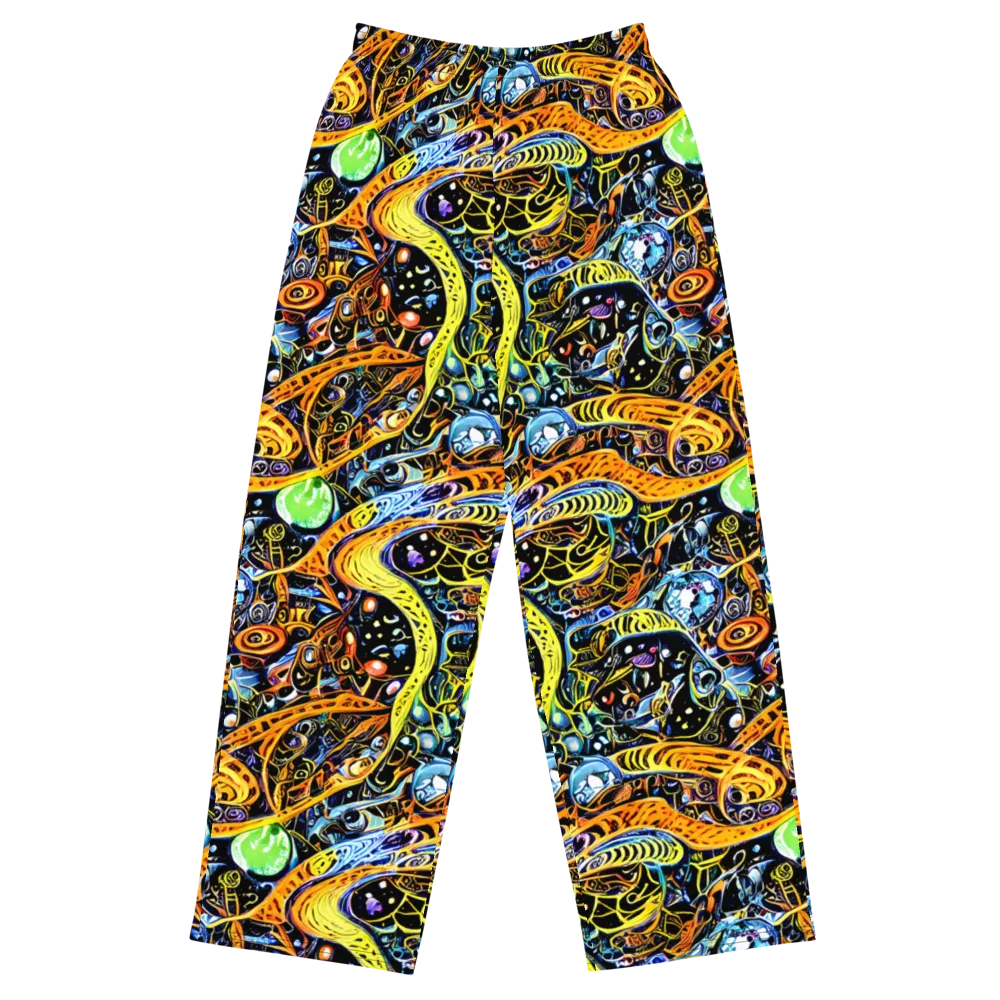 Blacklight Odyssey on Wide-Leg Pants — Front