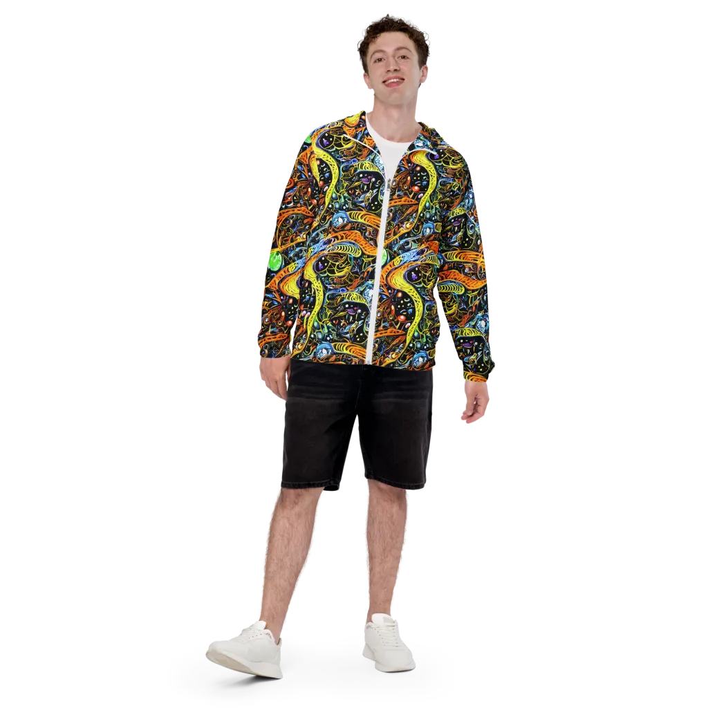 Blacklight Odyssey on Men's Windbreaker — Front