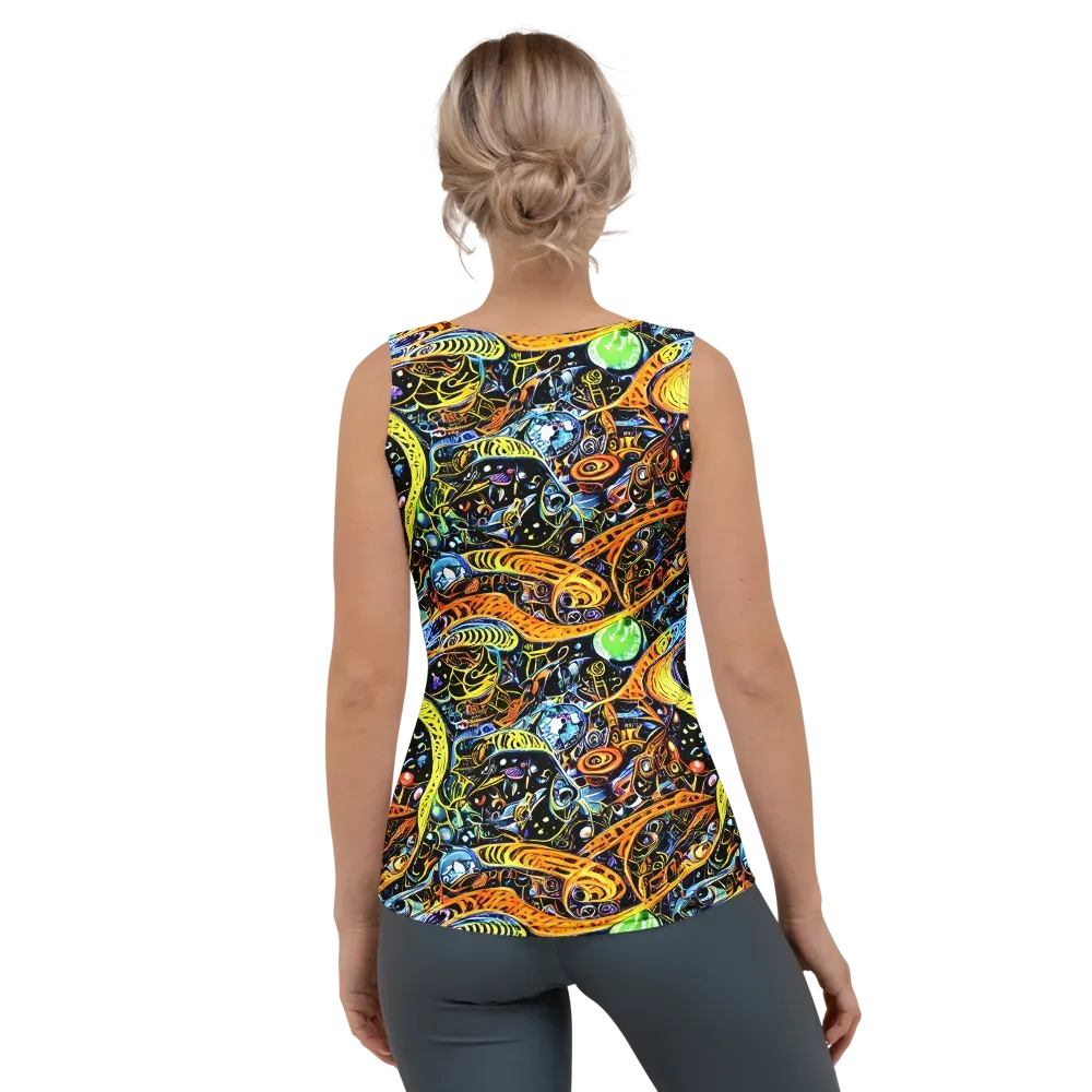 Blacklight Odyssey on Women's Tank Top — Back