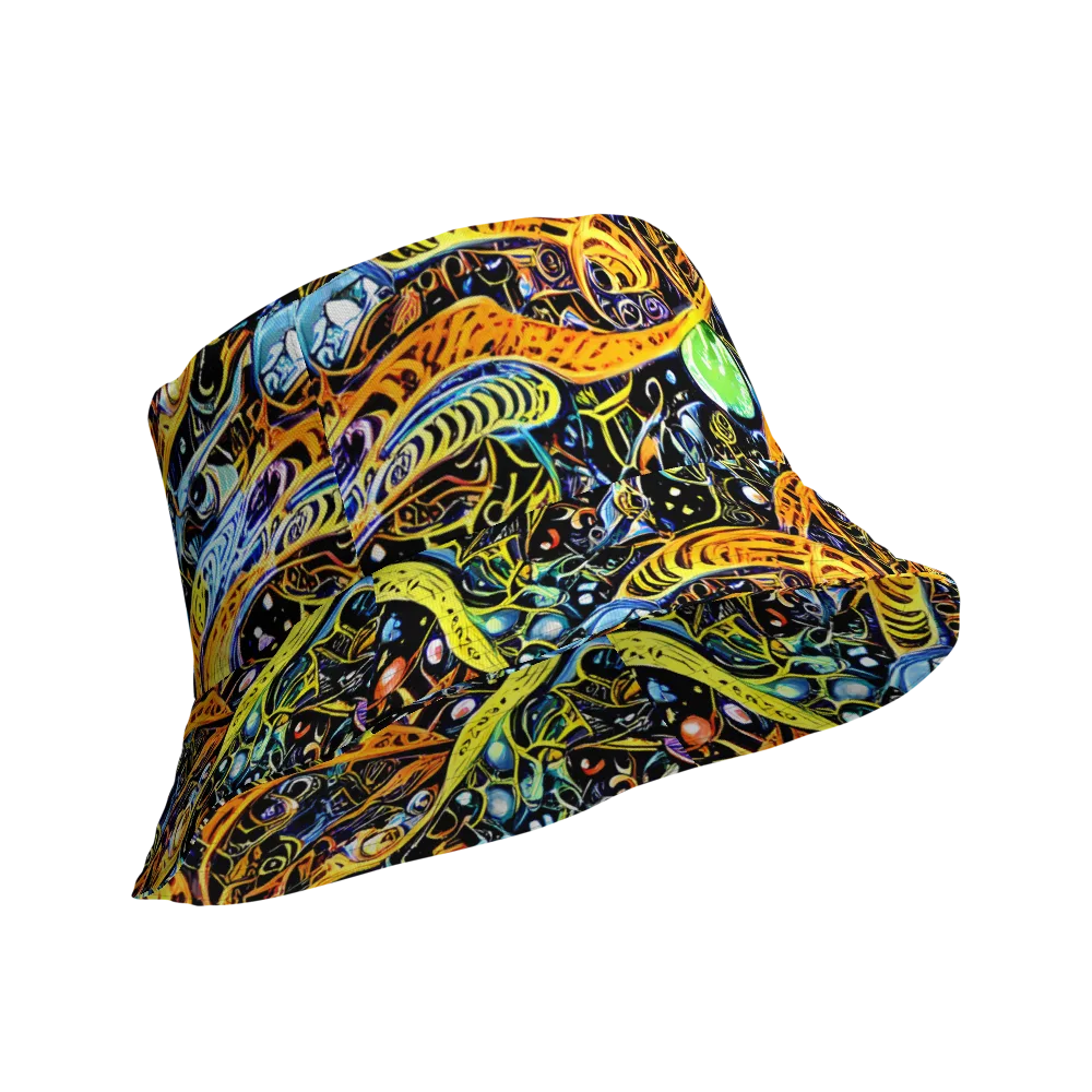 Blacklight Odyssey on Reversible Bucket Hat — Product details Outside