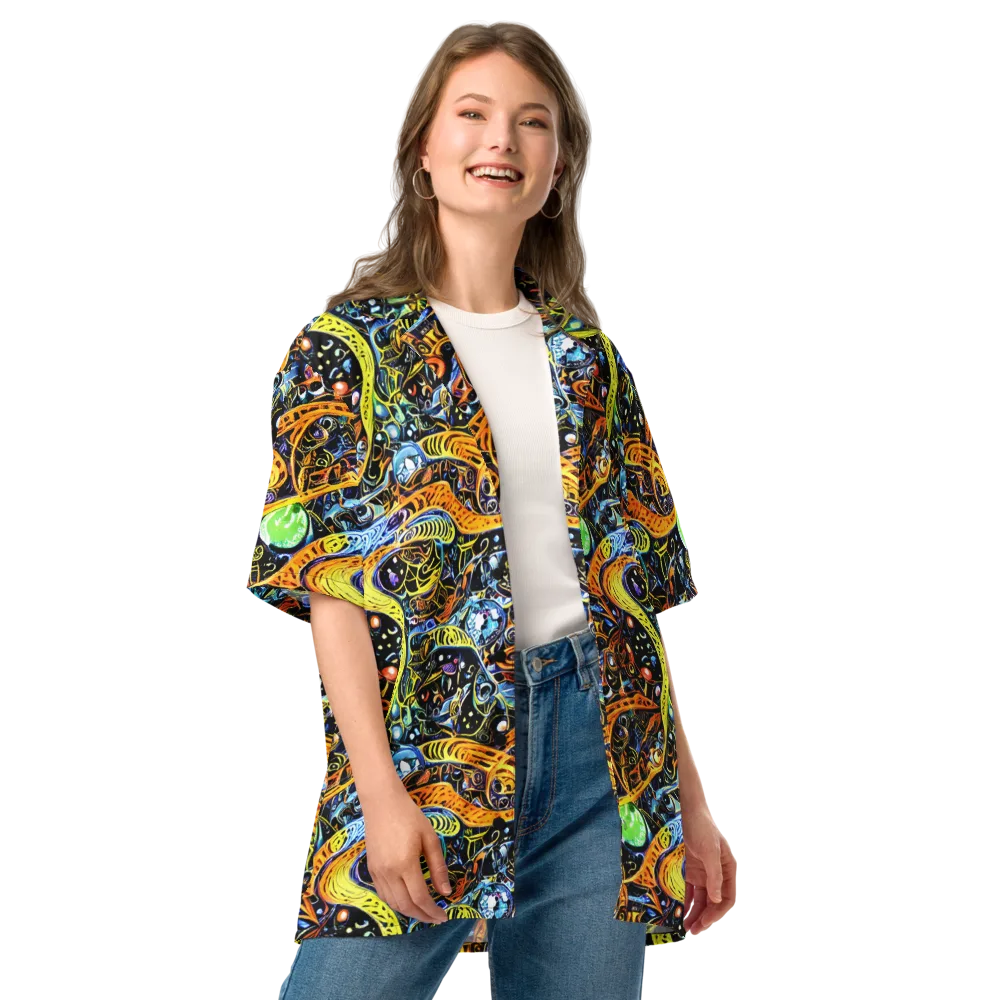 Blacklight Odyssey on Button Shirt — Front