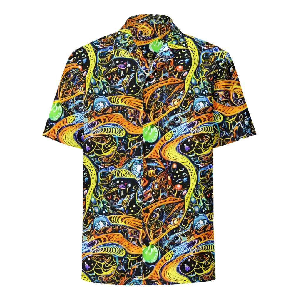 Blacklight Odyssey on Button Shirt — Front
