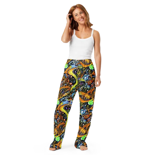 Blacklight Odyssey on a Women's Pajama Pants