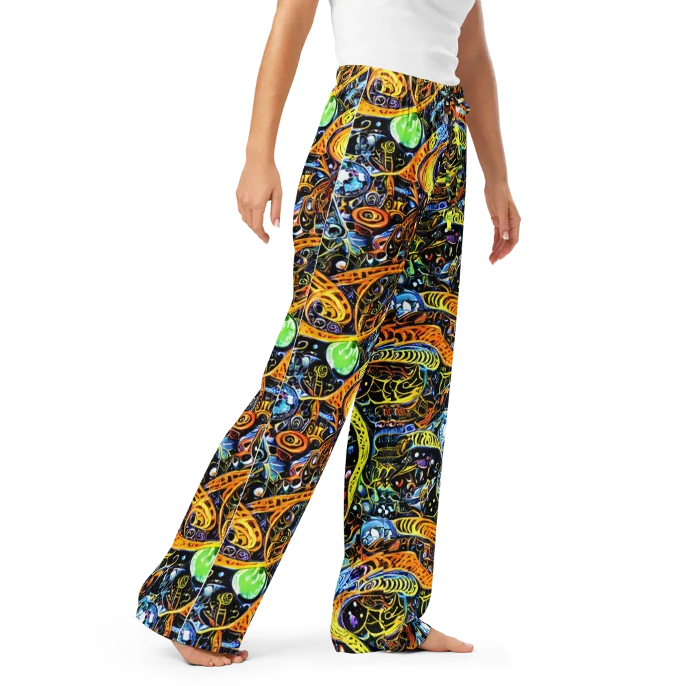 Blacklight Odyssey on Women's Pajama Pants — Right Front