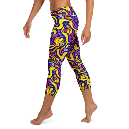 Radiant Turbulence on a Capri Leggings