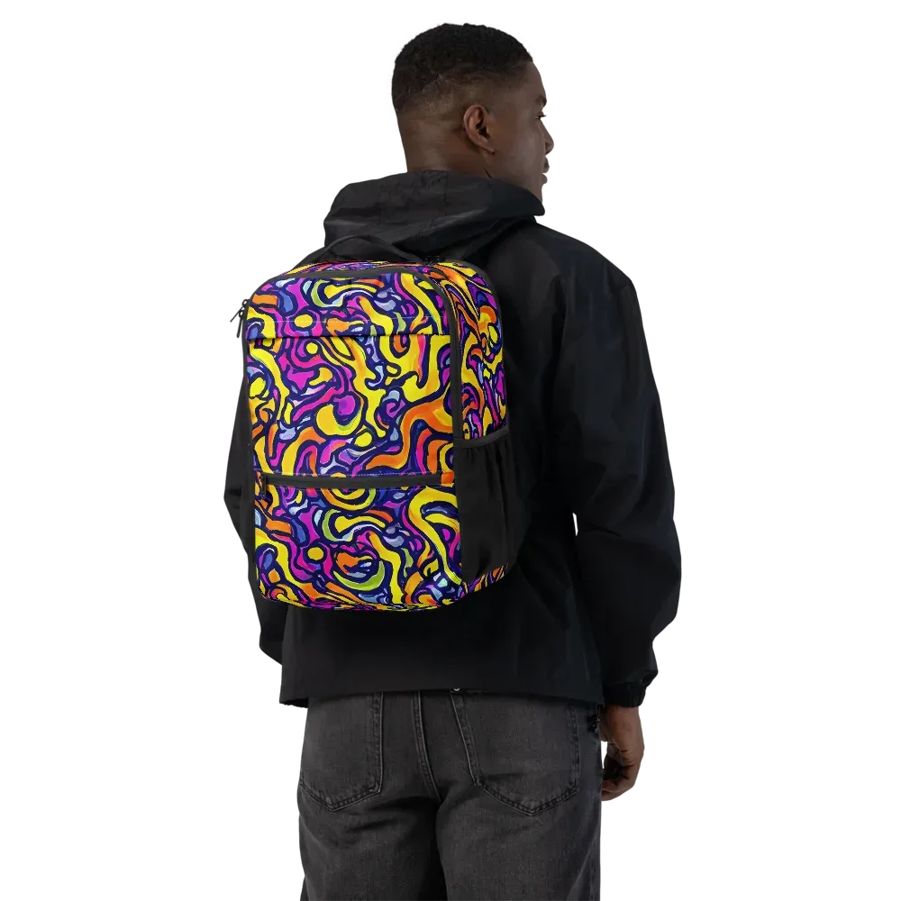 Radiant Turbulence on Utility Backpack — Back