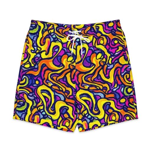 Radiant Turbulence on a Men's Board Shorts