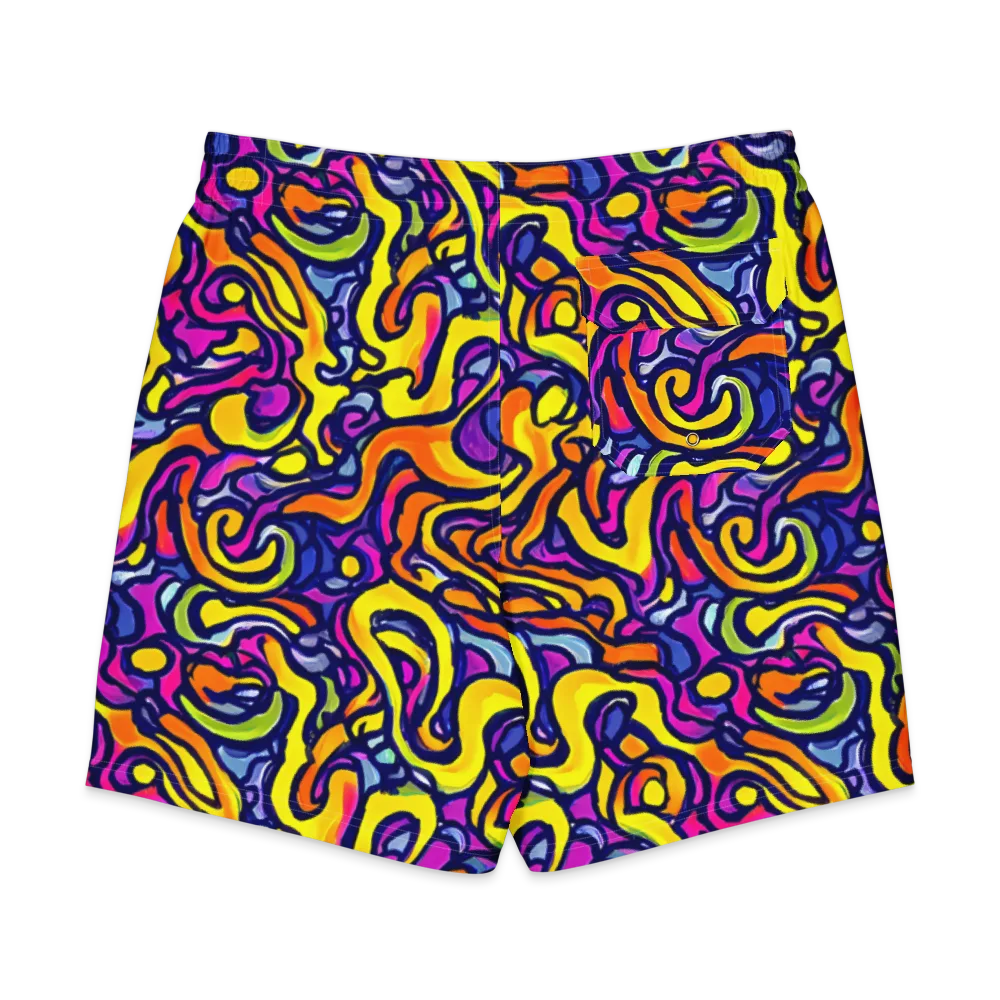 Radiant Turbulence on Men's Board Shorts — Back