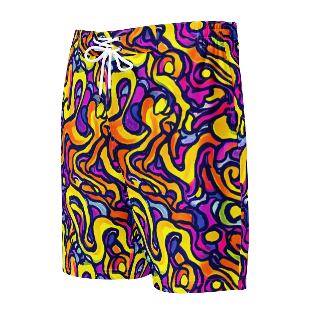 Radiant Turbulence on Men's Board Shorts — Front