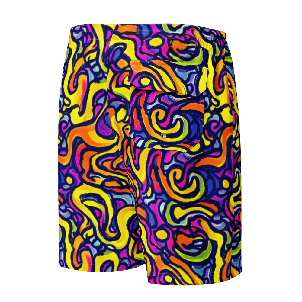 Radiant Turbulence on Men's Board Shorts — Back