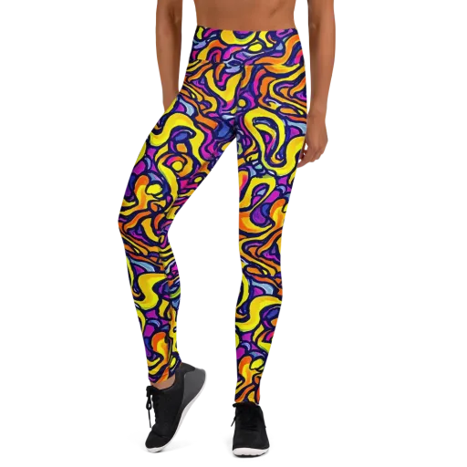 Radiant Turbulence on a Yoga Leggings