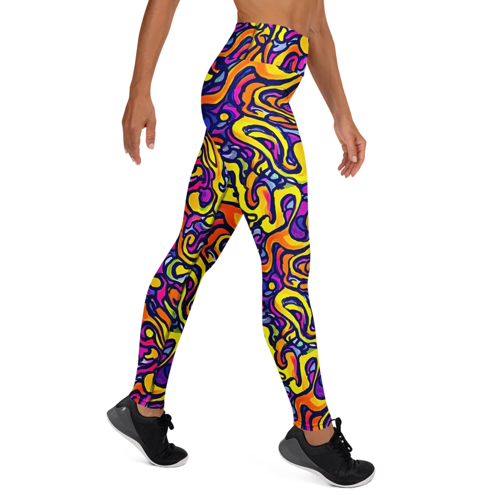 Radiant Turbulence on Yoga Leggings — Right