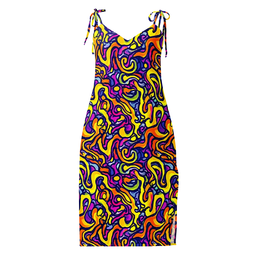Radiant Turbulence on Slip Dress — Front