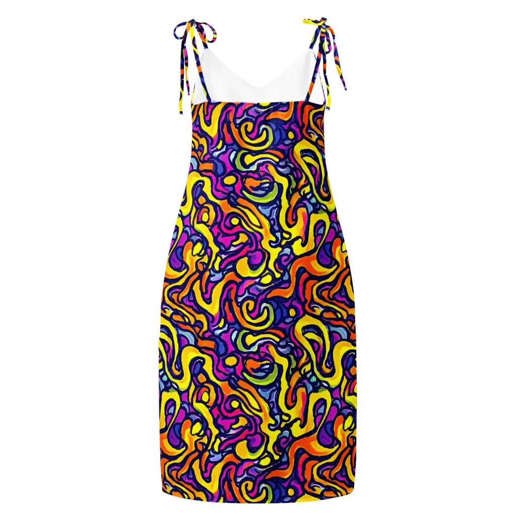 Radiant Turbulence on Slip Dress — Back