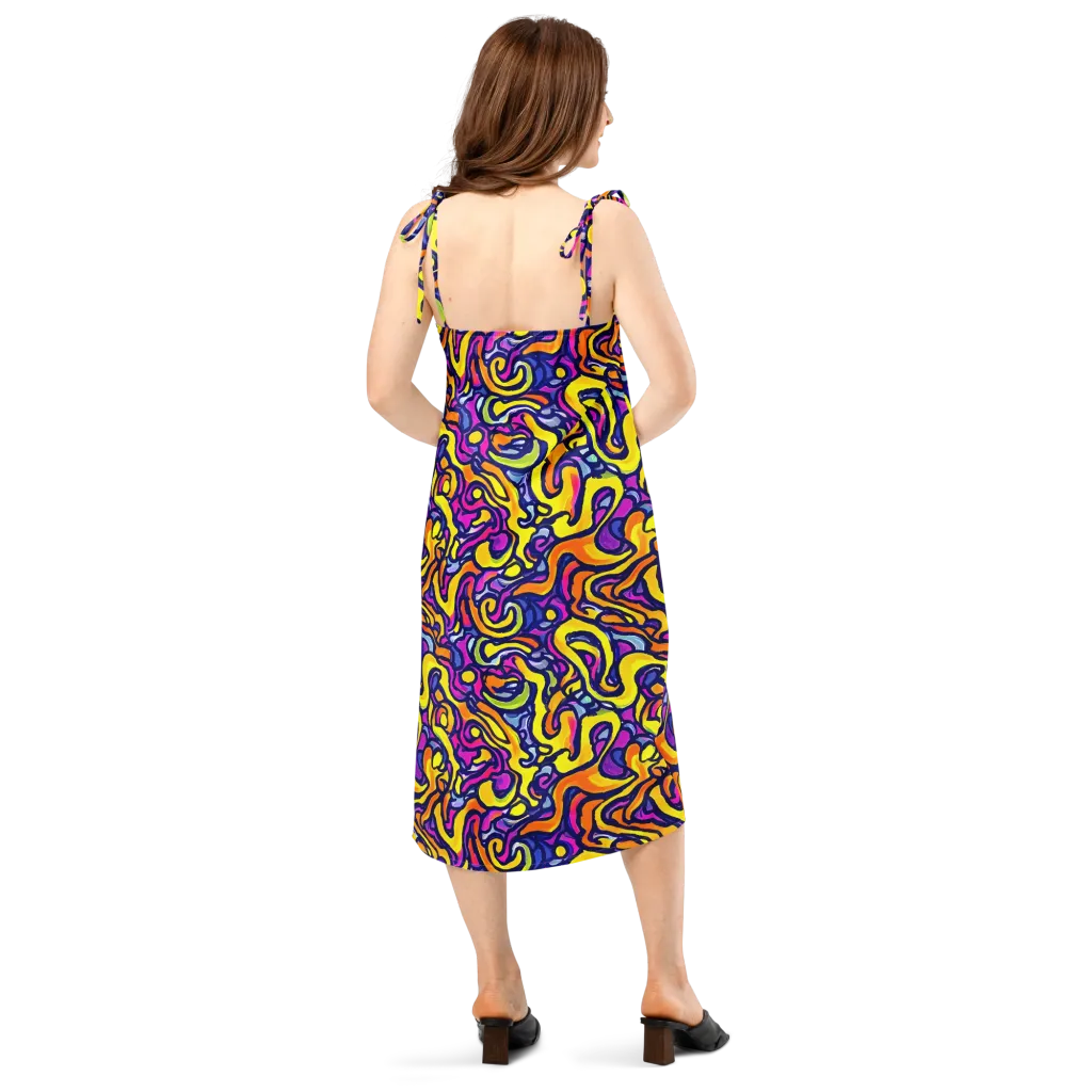 Radiant Turbulence on Slip Dress — Back