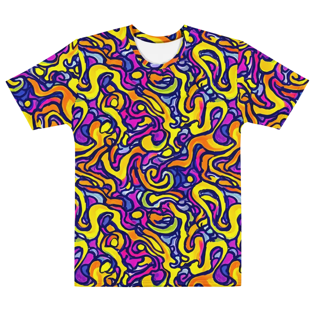 Radiant Turbulence on Men's Cotton Crew Neck T-Shirt — Front