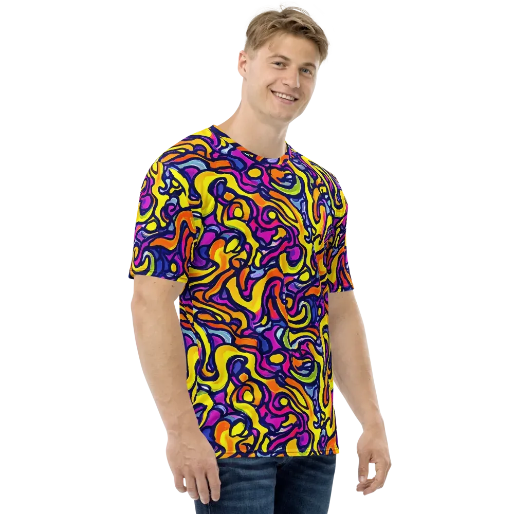 Radiant Turbulence on Men's Crew Neck T-Shirt — Right