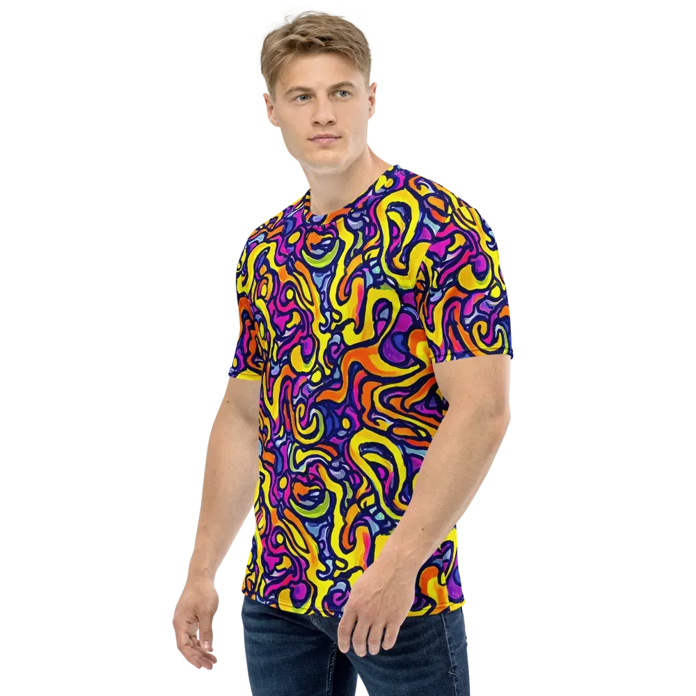 Radiant Turbulence on Men's Crew Neck T-Shirt — Left