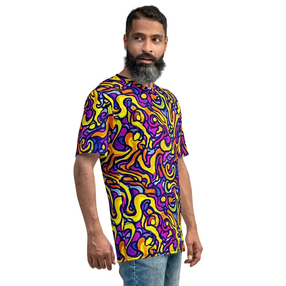 Radiant Turbulence on Men's Crew Neck T-Shirt — Right
