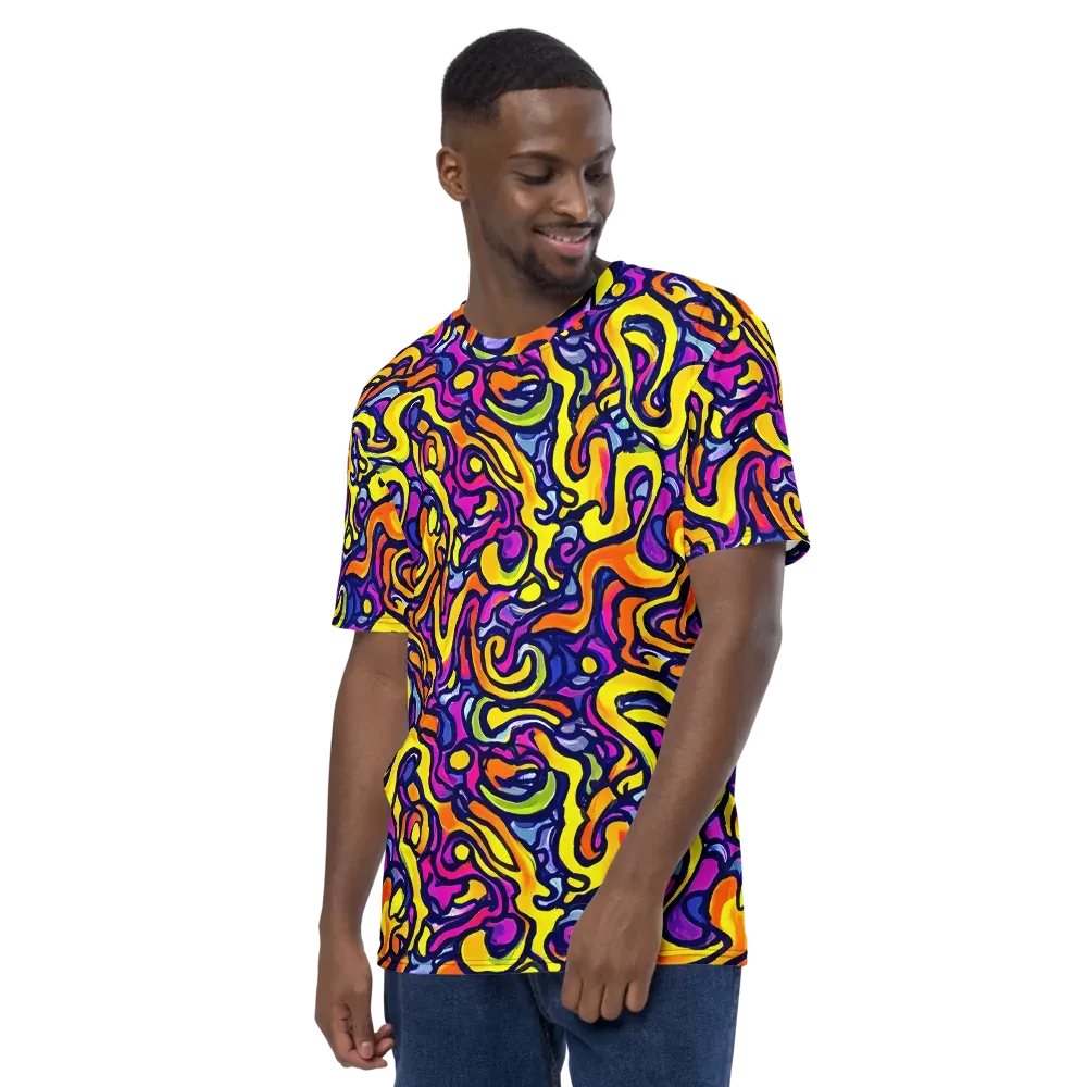 Radiant Turbulence on Men's Crew Neck T-Shirt — Left
