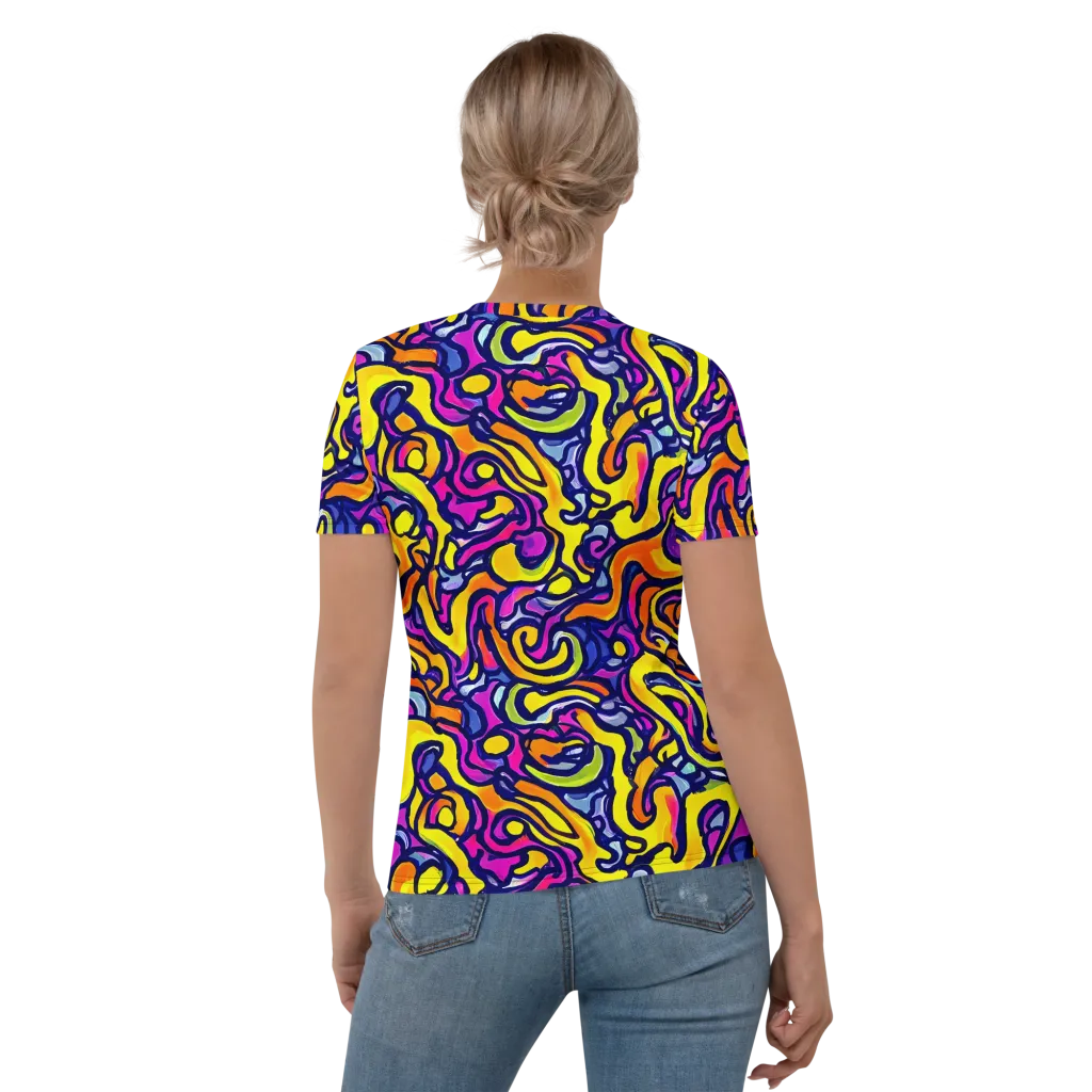 Radiant Turbulence on Women's Crew Neck T-Shirt — Back