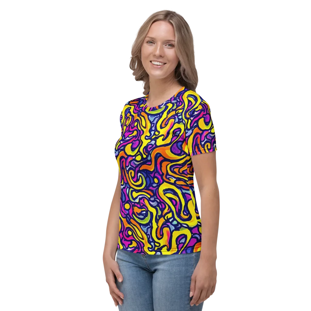 Radiant Turbulence on Women's Crew Neck T-Shirt — Left