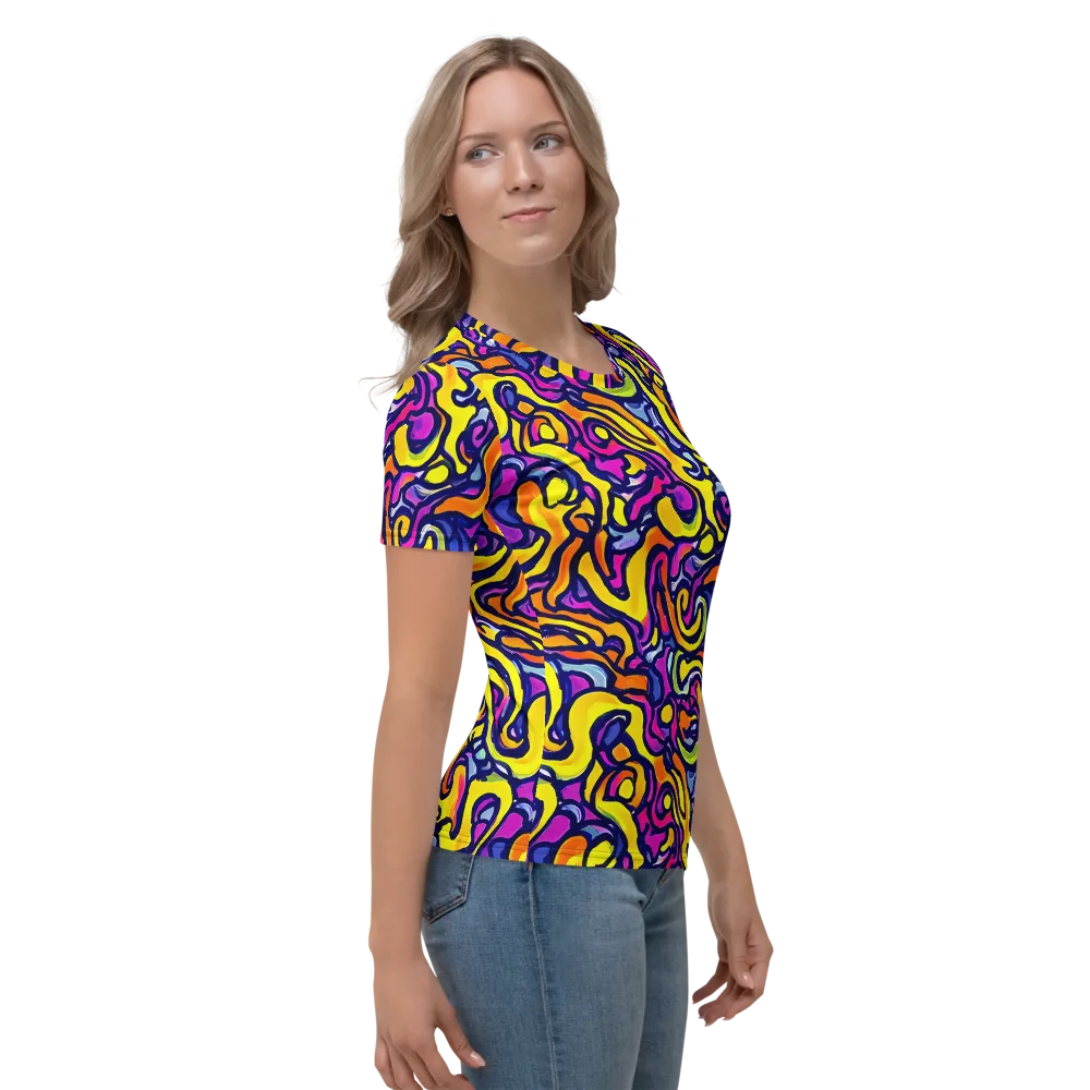 Radiant Turbulence on Women's Crew Neck T-Shirt — Right