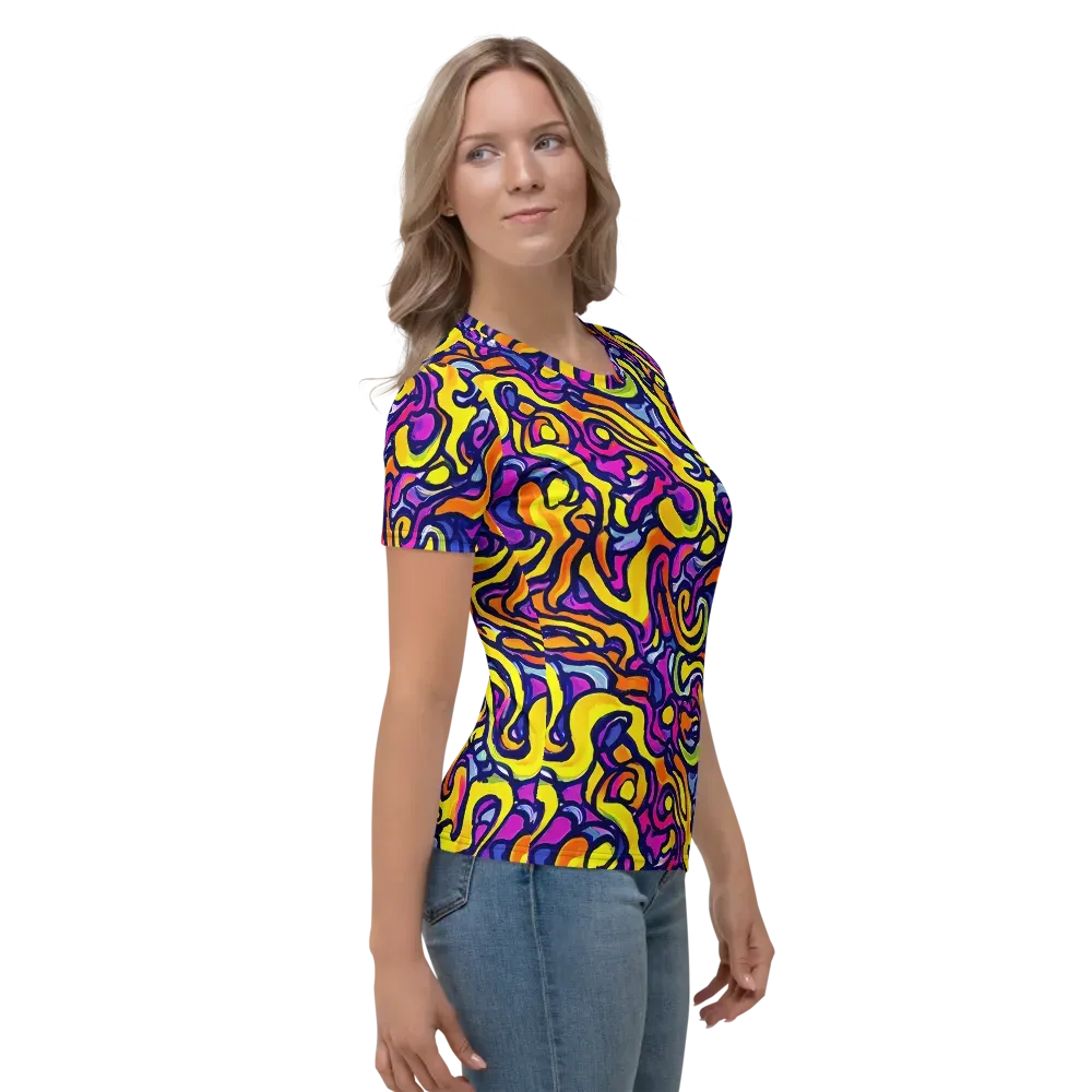 Radiant Turbulence on Women's Crew Neck T-Shirt — Right