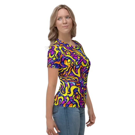 Radiant Turbulence on a Women's Crew Neck T-Shirt