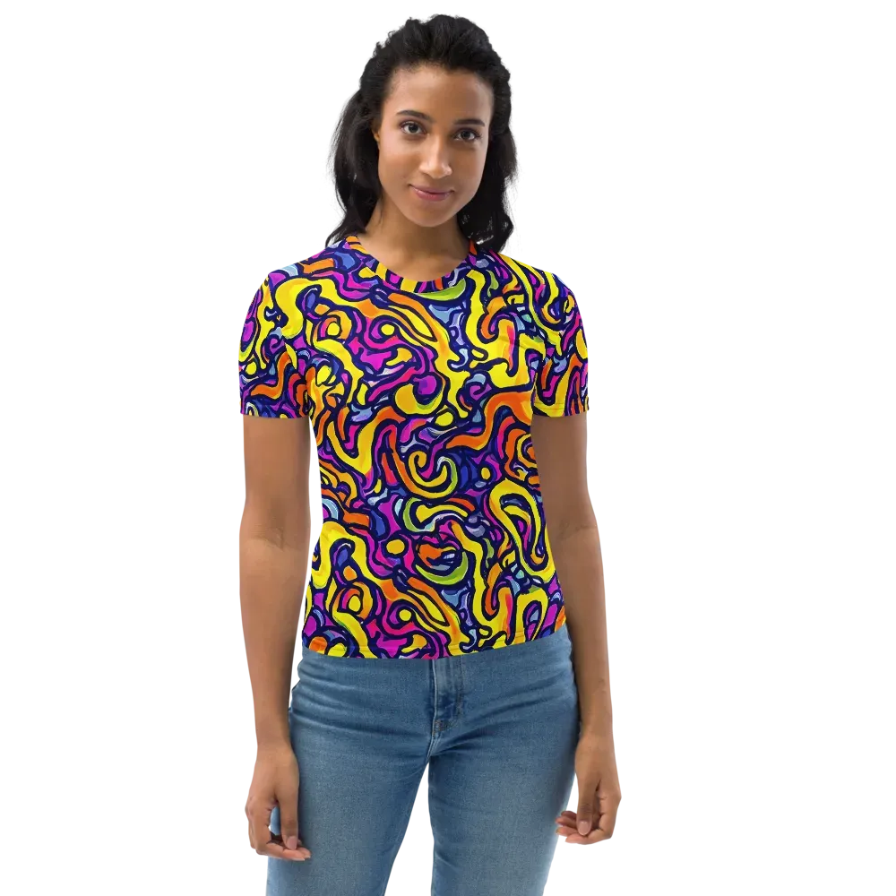 Radiant Turbulence on Women's Crew Neck T-Shirt — Front