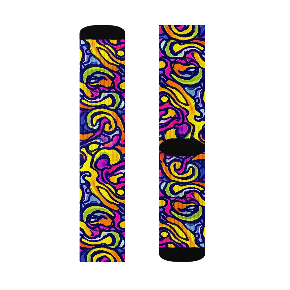 Radiant Turbulence on Socks — Left Sock
