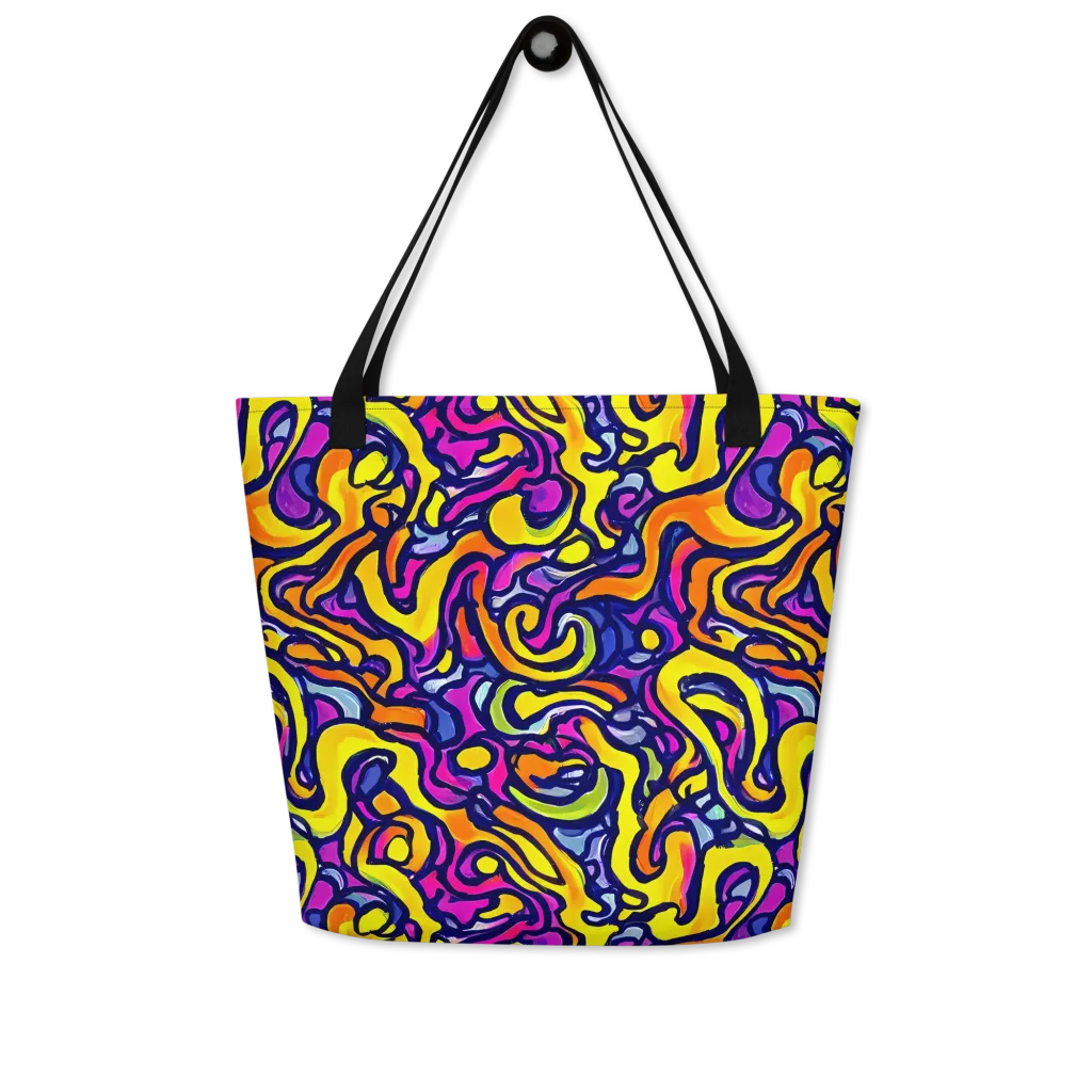 Radiant Turbulence on Large Tote Bag W/ Pocket — Front