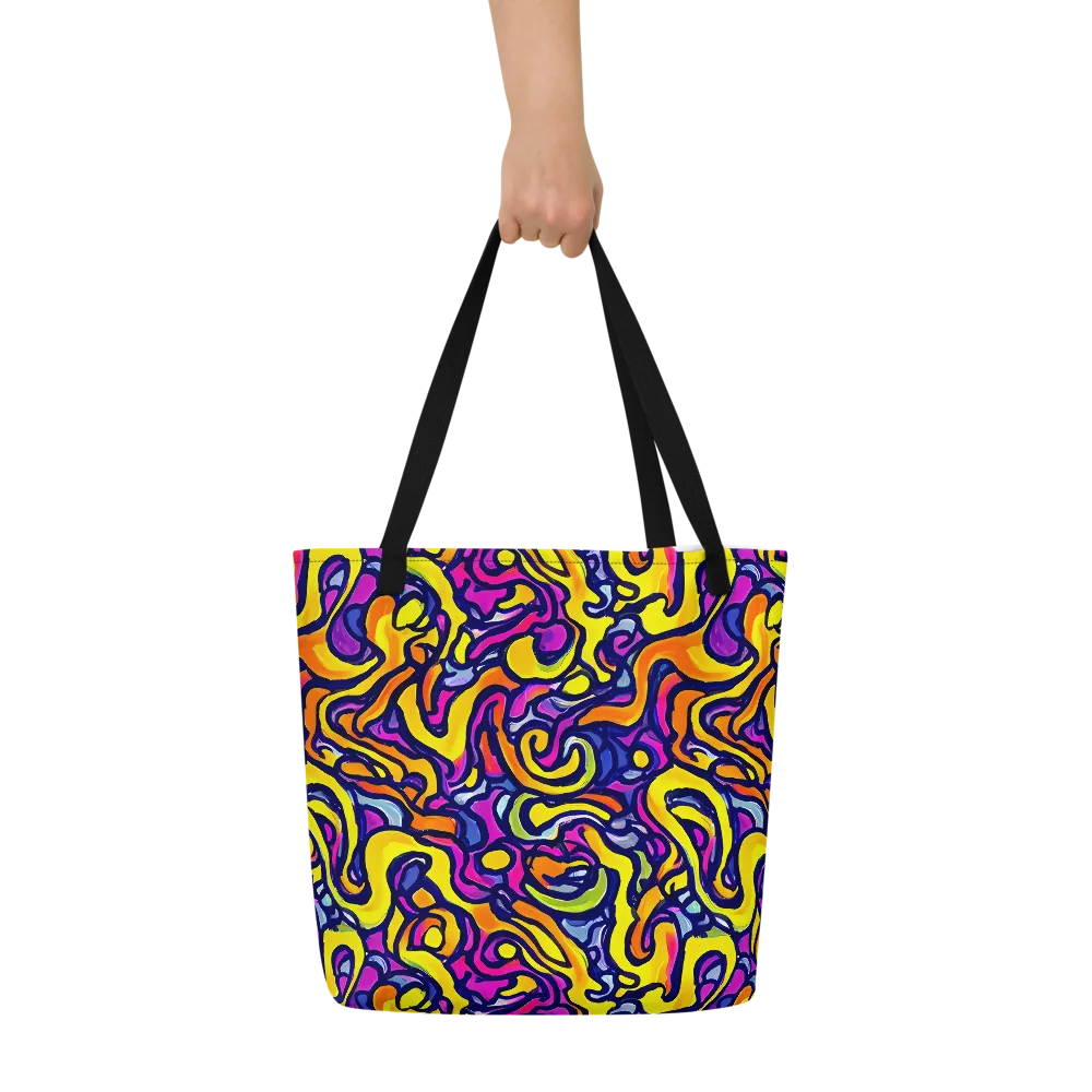 Radiant Turbulence on Large Tote Bag W/ Pocket — Front