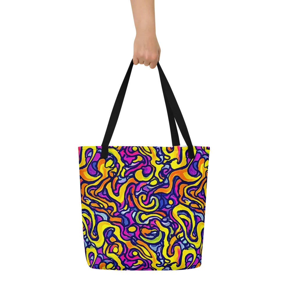 Radiant Turbulence on Large Tote Bag W/ Pocket — Front